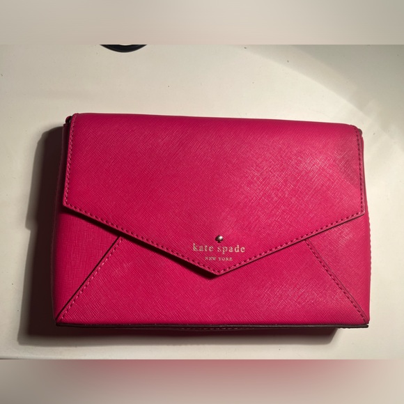Hot pink Kate Spade Cedar Street Leather Envelope Crossbody - Picture 12 of 13